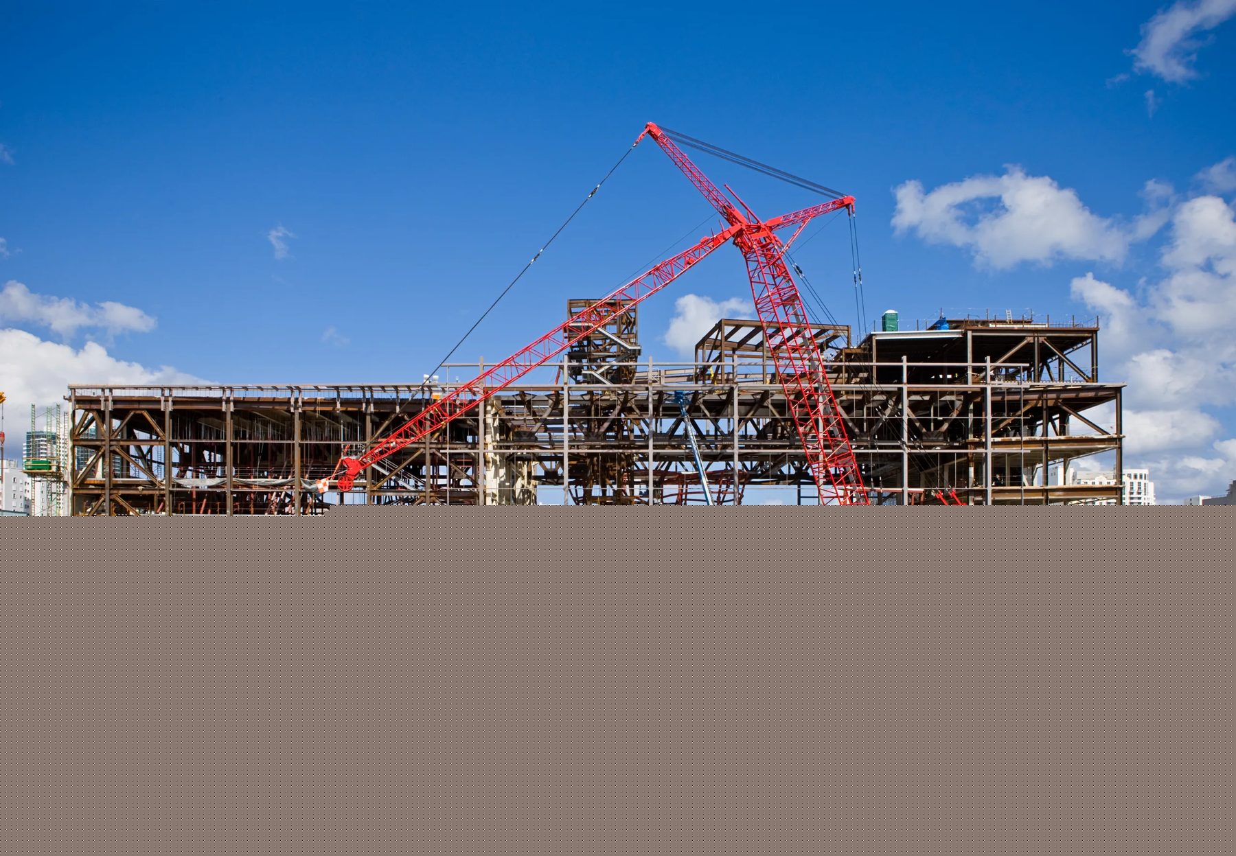 Duotoned jobsite photograph